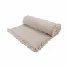 Tafelkleed Franjes 350x140cm - katoen - grijs