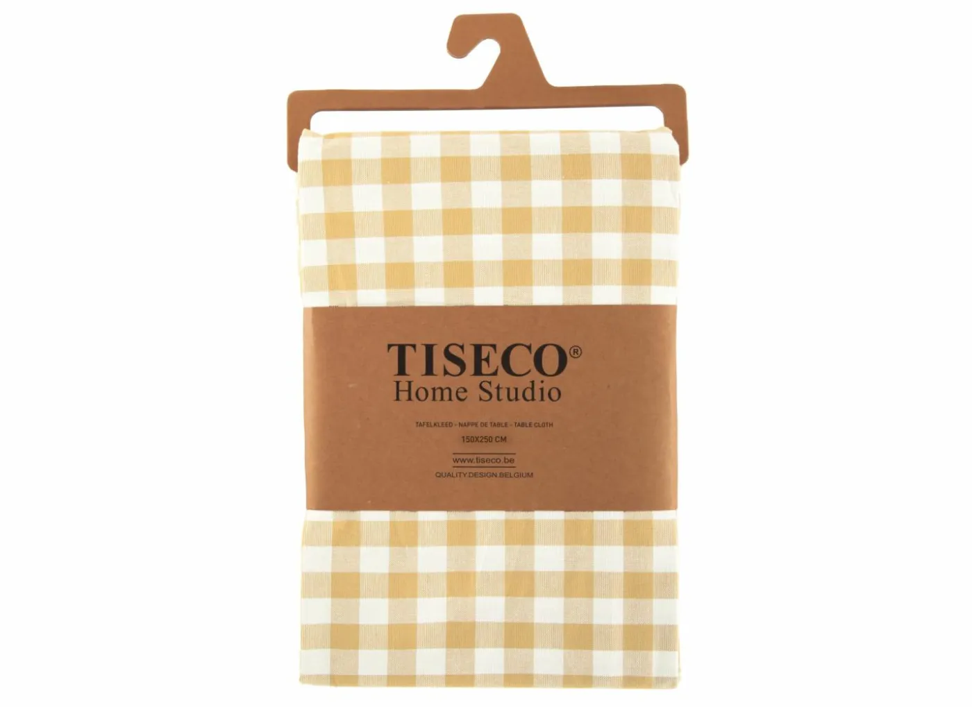 Tafelkleed Gingham 150x250cm - katoen - geel