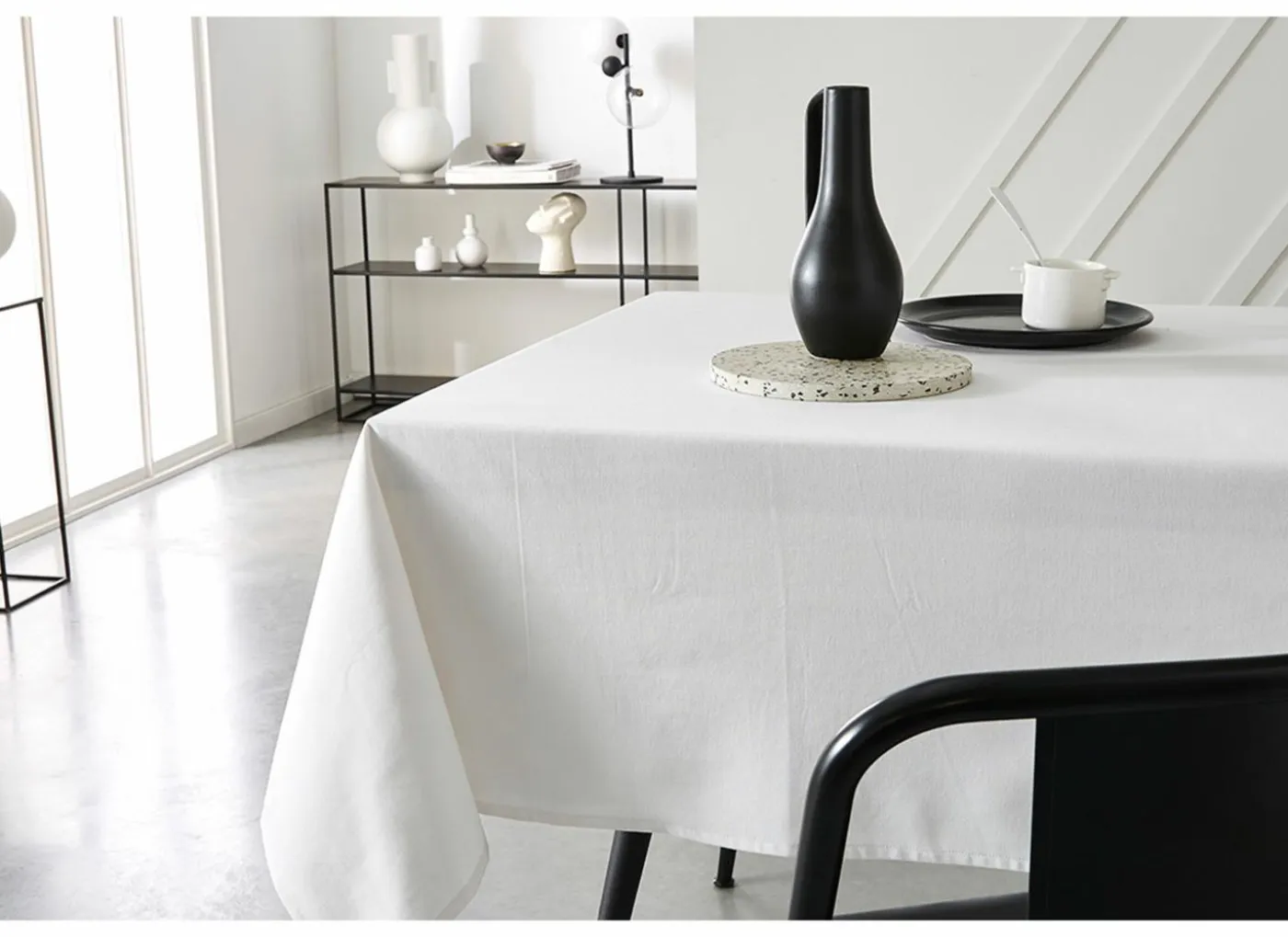 Tafelkleed Teflon 150x300cm - katoen - wit