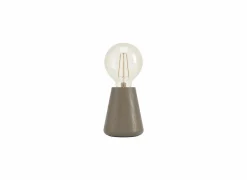 Tafellamp ASBY E27 H10cm hout donkerbruin