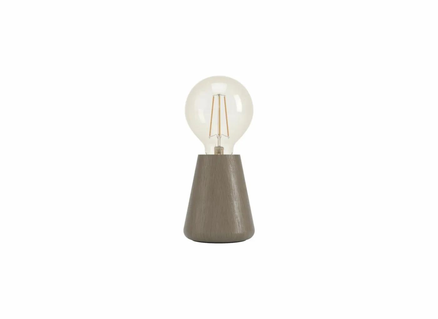 Tafellamp ASBY E27 H10cm hout donkerbruin