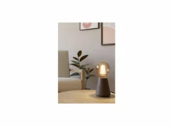 Tafellamp ASBY E27 H10cm hout donkerbruin