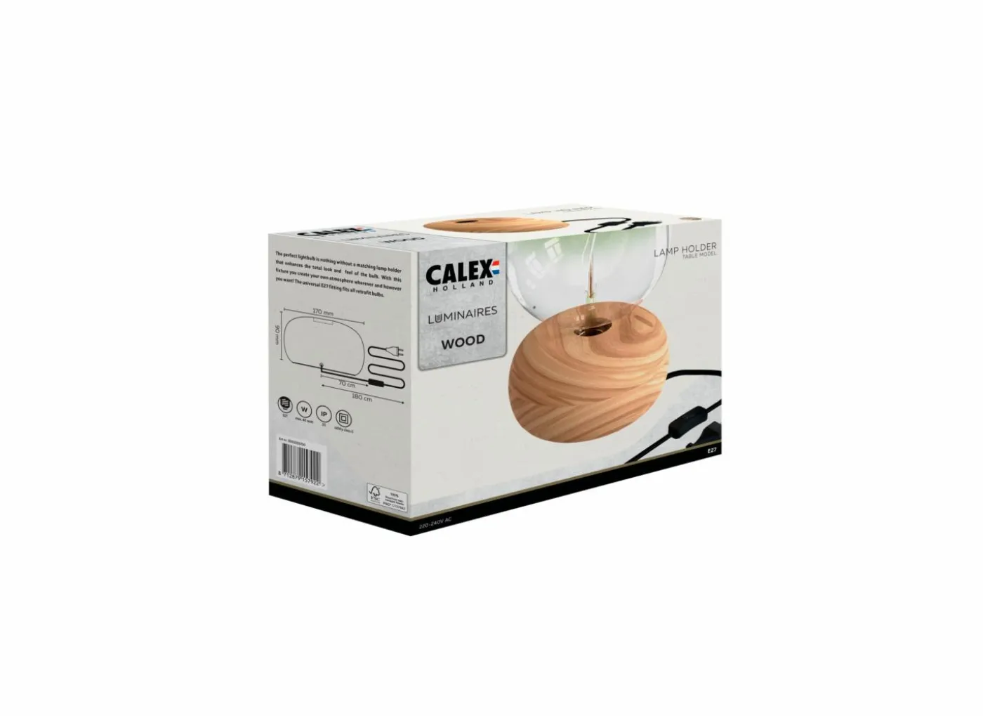 Tafellamp E27 H9cm