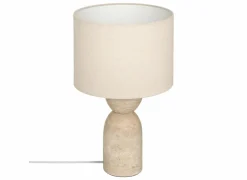Tafellamp Erin H47,5cm E27 - travertijn - beige