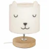 Tafellamp Kids Toxey Ø15xH23cm - bouclé - wit