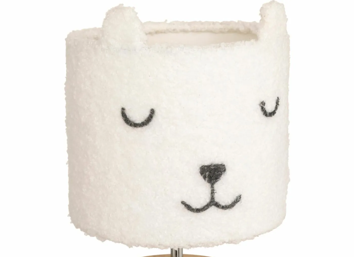 Tafellamp Kids Toxey Ø15xH23cm - bouclé - wit