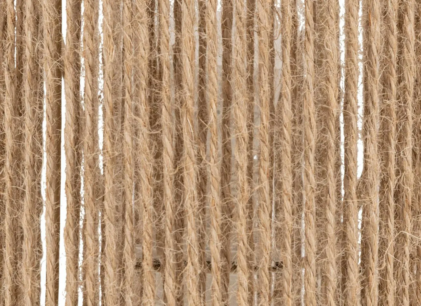 Tafellamp Koby Ø16xH24cm E14 - stoneware & jute - wit & naturel