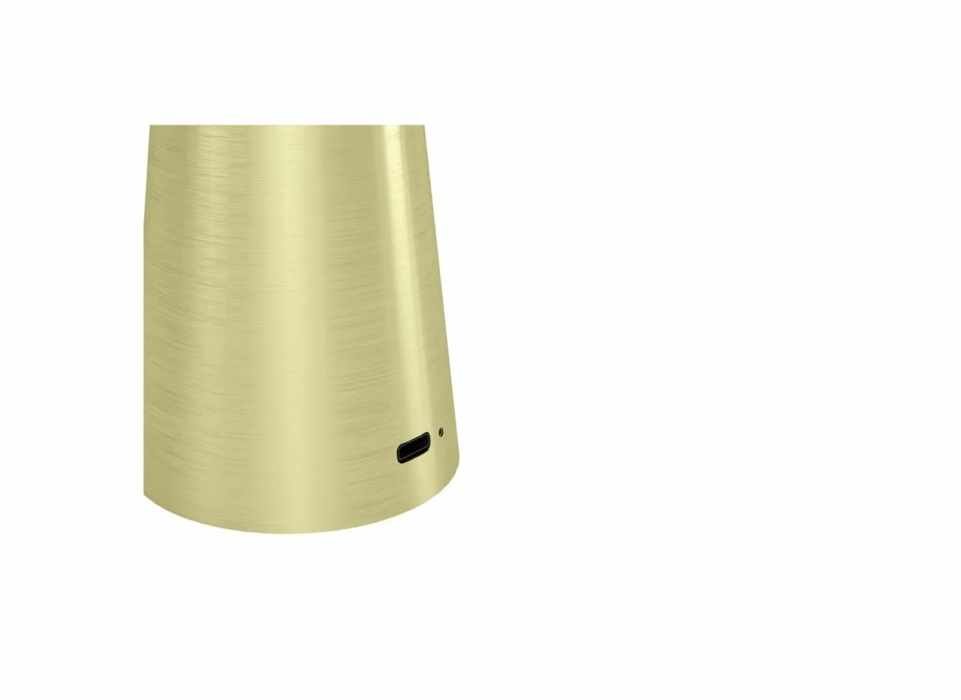 Tafellamp Piccola LED H28cm staal geborsteld geelkoper