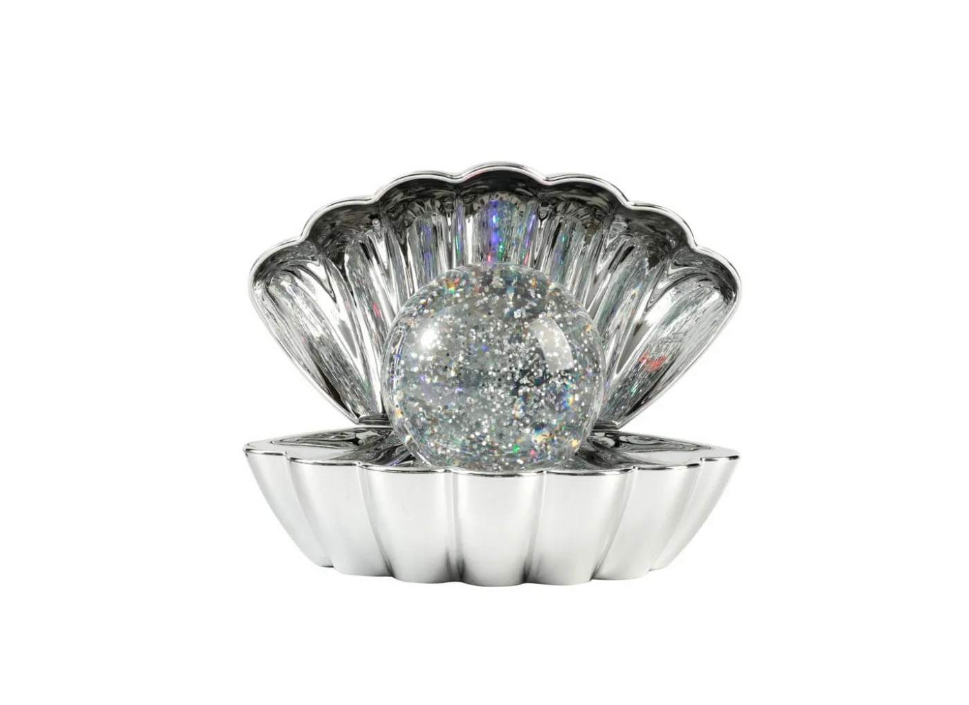 Tafellamp Shell kunststof - zilver