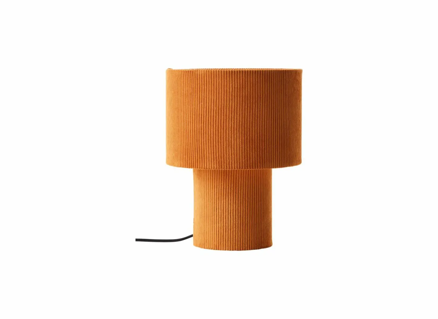 Tafellamp Tony E27 H30cm - metaal/stof - geel