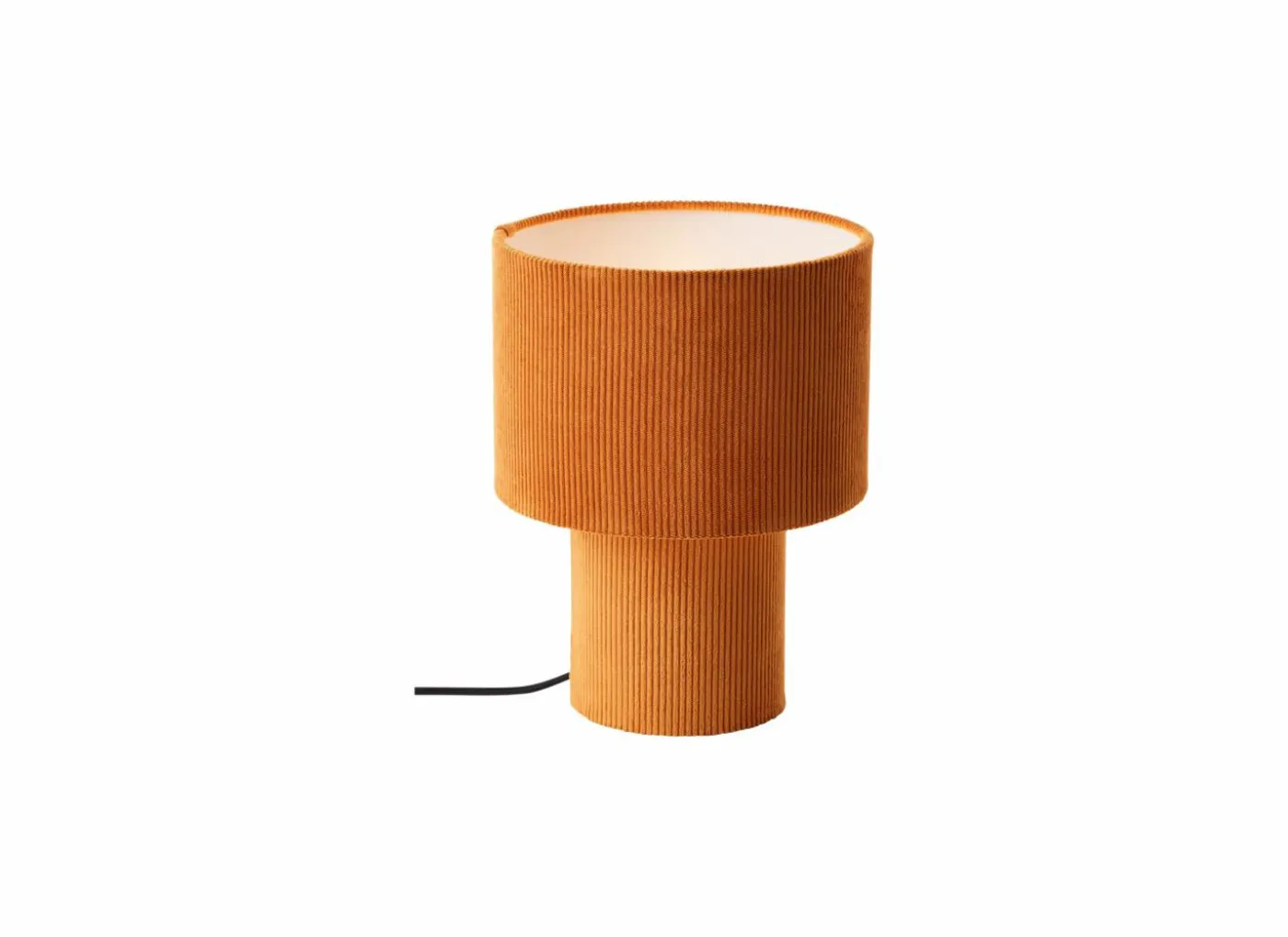 Tafellamp Tony E27 H30cm - metaal/stof - geel