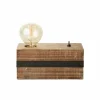 Tafellamp Woodhill E27 H12cm hout massief bruin