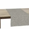 Tafelloper Prasel 45x138cm - polyester & katoen - zwart