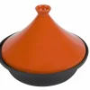 Tajine Ø30cm zwart/oranje