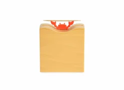 Tandenstokerhouder Sebastian 8,8x7,8x3,5cm - kunststof - rood