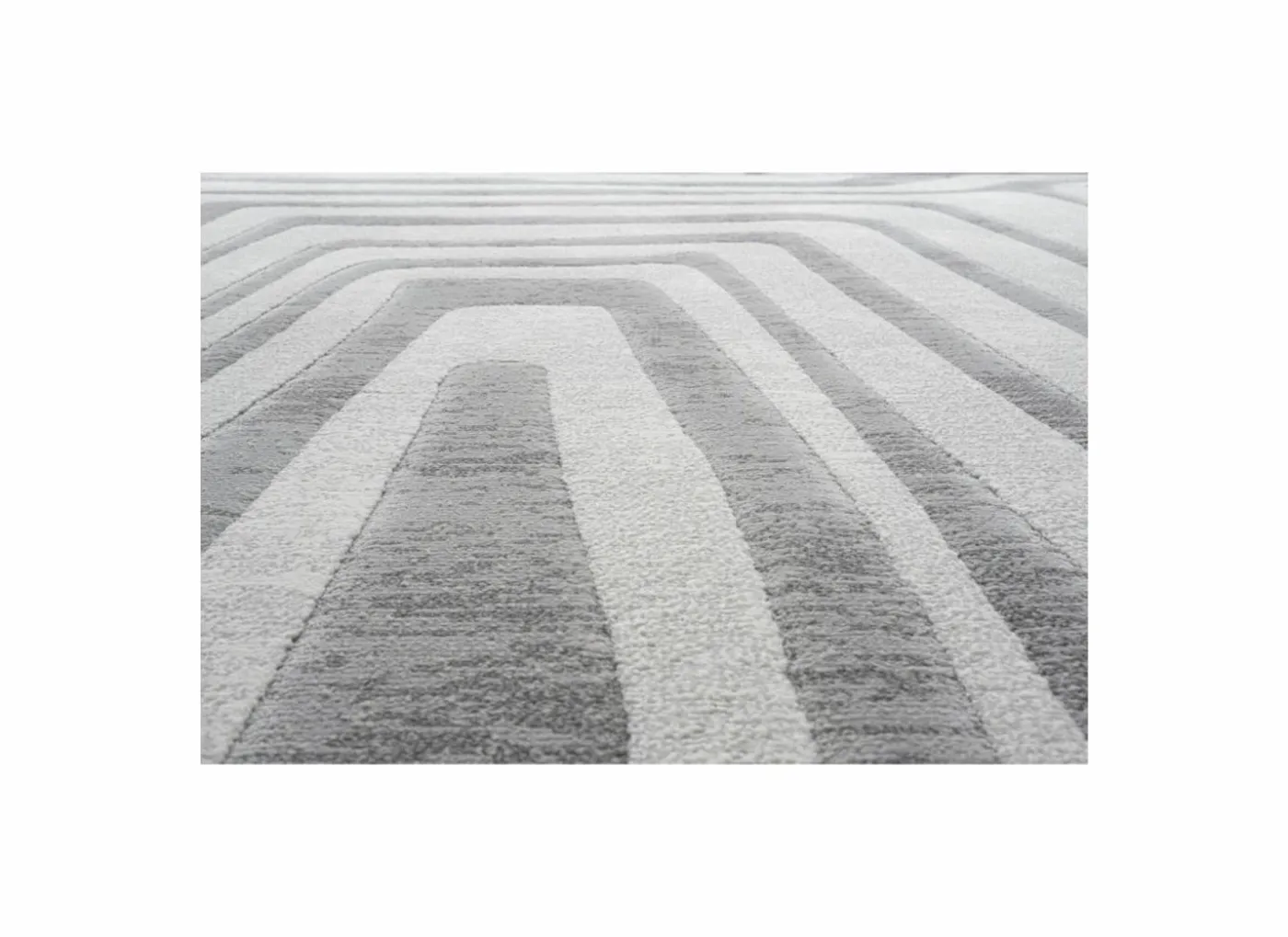 Tapijt Aspero 120x170cm - polyestervezel - wit & grijs