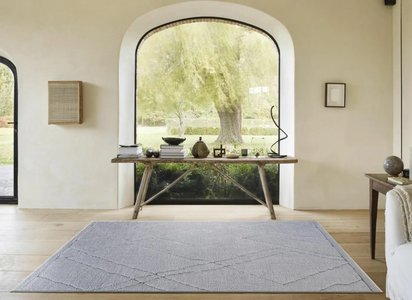 Tapijt Madagaskar 280x380cm - polyestervezel - lichtgrijs
