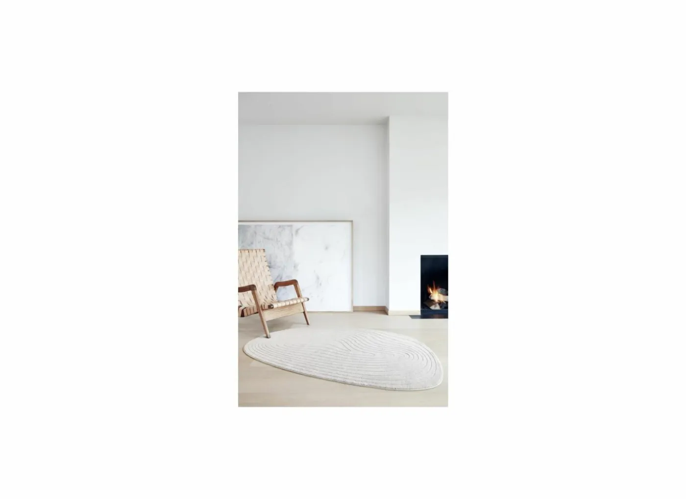 Tapijt Trevos 200x290cm - polyestervezel - beige & wit
