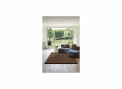 Tapijt Twister 160x160cm - polypropyleen - bruin & roest