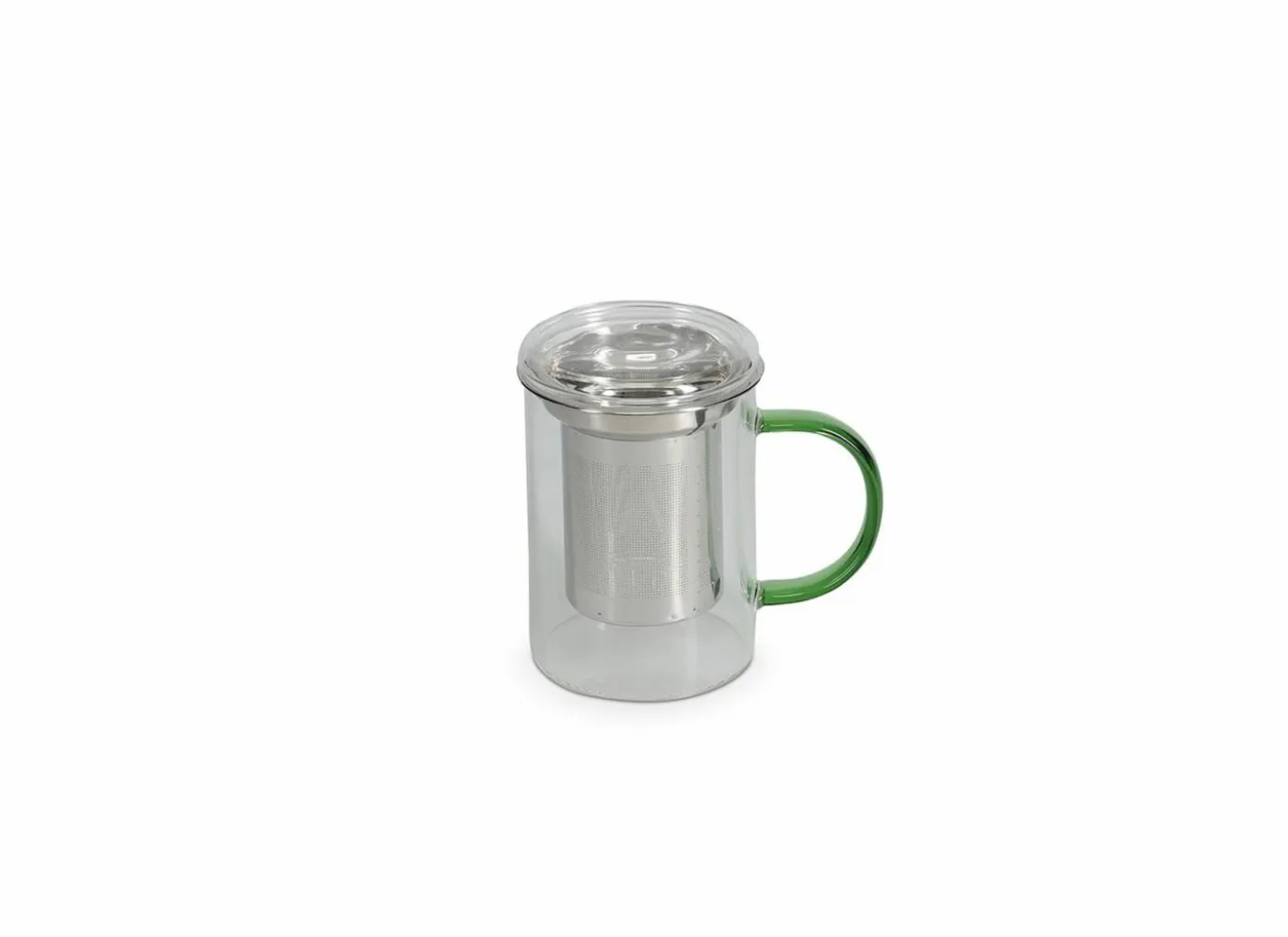 Theebeker 43cl - glas - groen & transparant