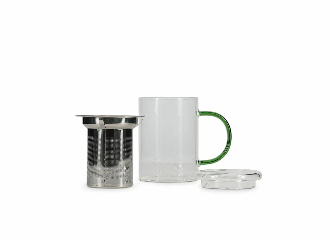 Theebeker 43cl - glas - groen & transparant