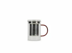 Theebeker Liv 43cl - glas - amber & transparant