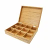 Theedoos 28x23x6,8cm - bamboe - naturel