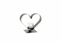 Theelichthouder Anna H20cm - metaal - grijs