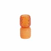 Theelichthouder Bublini H16cm - glas - oranje