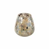 Theelichthouder Kemis H18cm - glas - beige