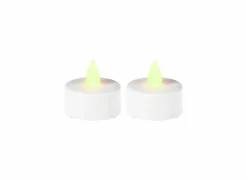 Theelichtjes LED wit, set van 2