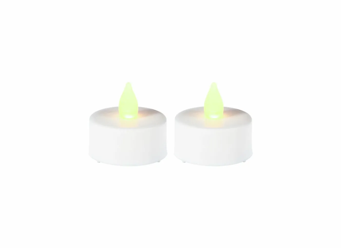 Theelichtjes LED wit, set van 2