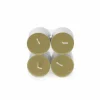 Theelichtjes MAXI Romantic Reflections 10u groen, 8 stuks