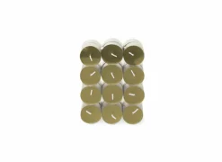 Theelichtjes Shimmering Smile 4,5u groen, 24 stuks