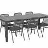 Tuinset Breeze 200x90cm met 6 Hopi tuinstoelen