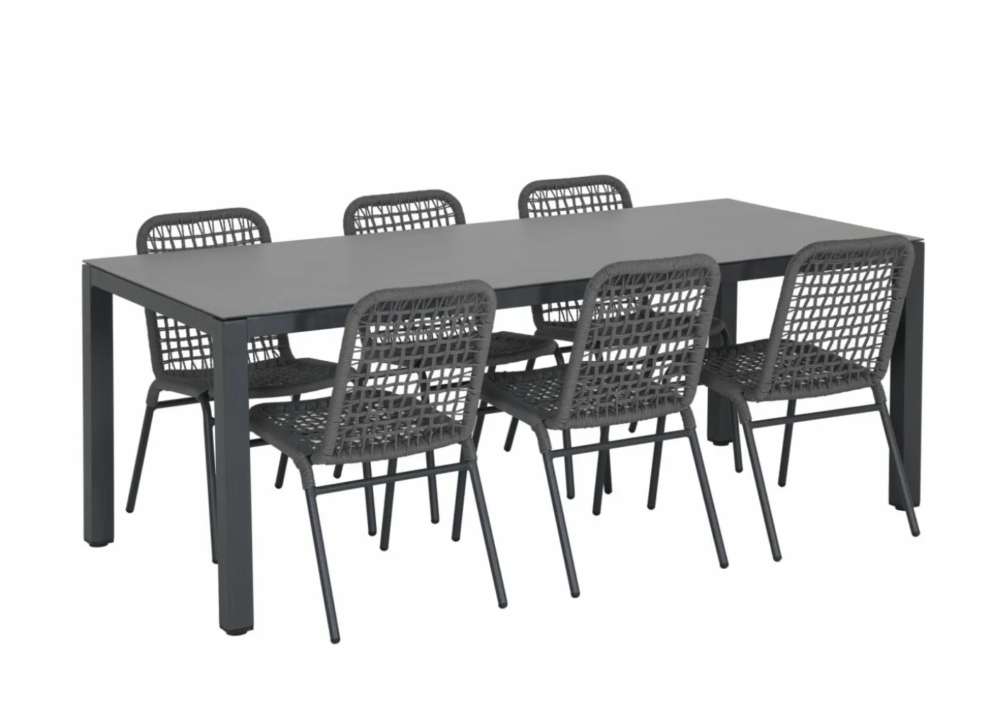 Tuinset Breeze 200x90cm met 6 Hopi tuinstoelen
