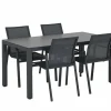 Tuinset Breeze 160x80cm met 4 tuinstoelen Party