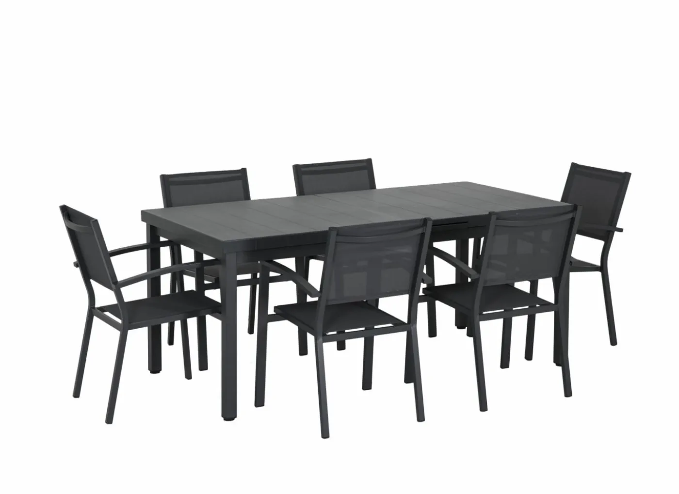 Tuinset Eden 180/240x95cm met 6 tuinstoelen Prayer