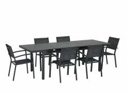 Tuinset Eden 180/240x95cm met 6 tuinstoelen Prayer