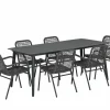 Tuinset Shore 180x90cm met 6 tuinstoelen Hopi