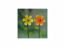 Tuinsteker Yola H55cm - ijzer - geel/oranje