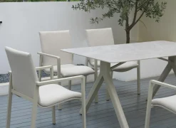 Tuinstoel Cardamom 61x57x85cm - aluminium - greige