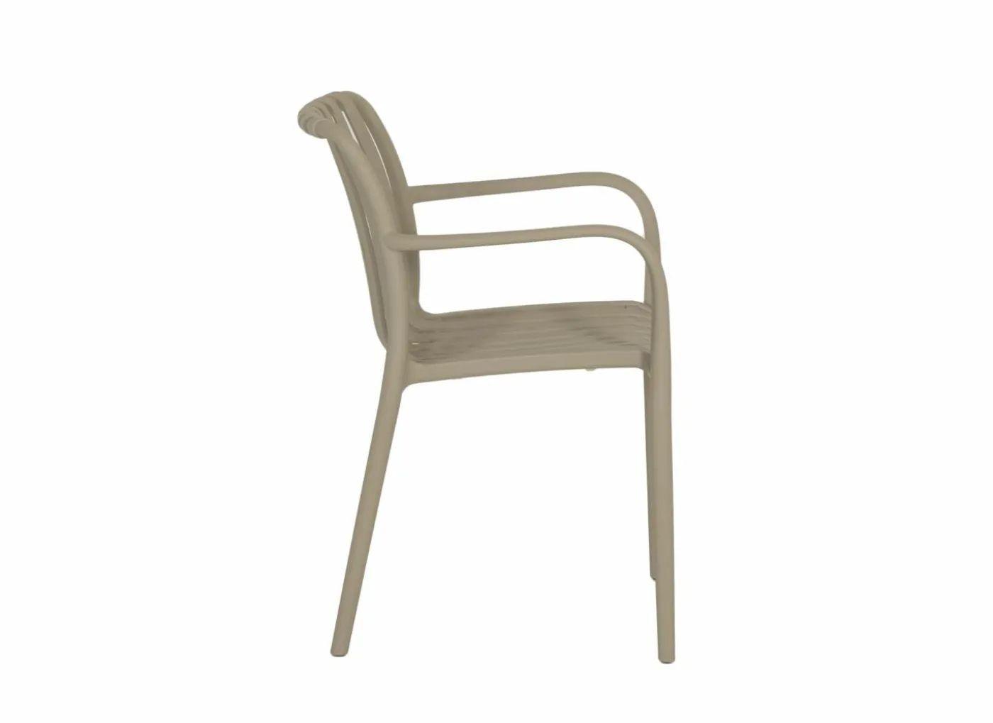 Tuinstoel Cute 46x58x81cm - kunststof - taupe