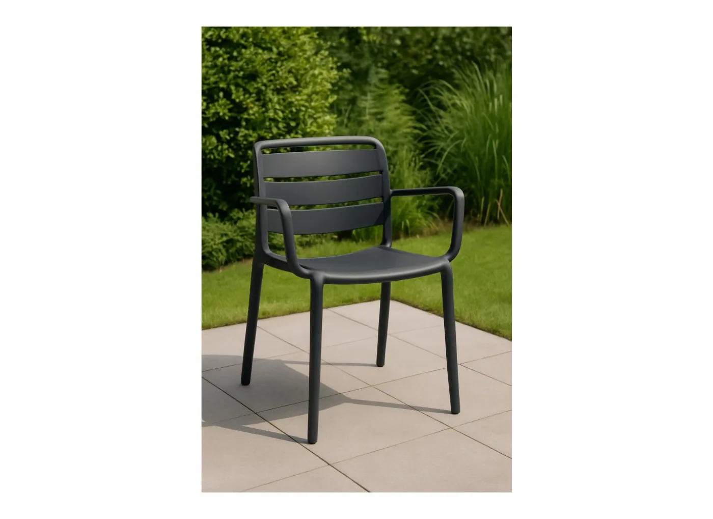 Tuinstoel Matta 60x55x81cm - polypropyleen - antraciet