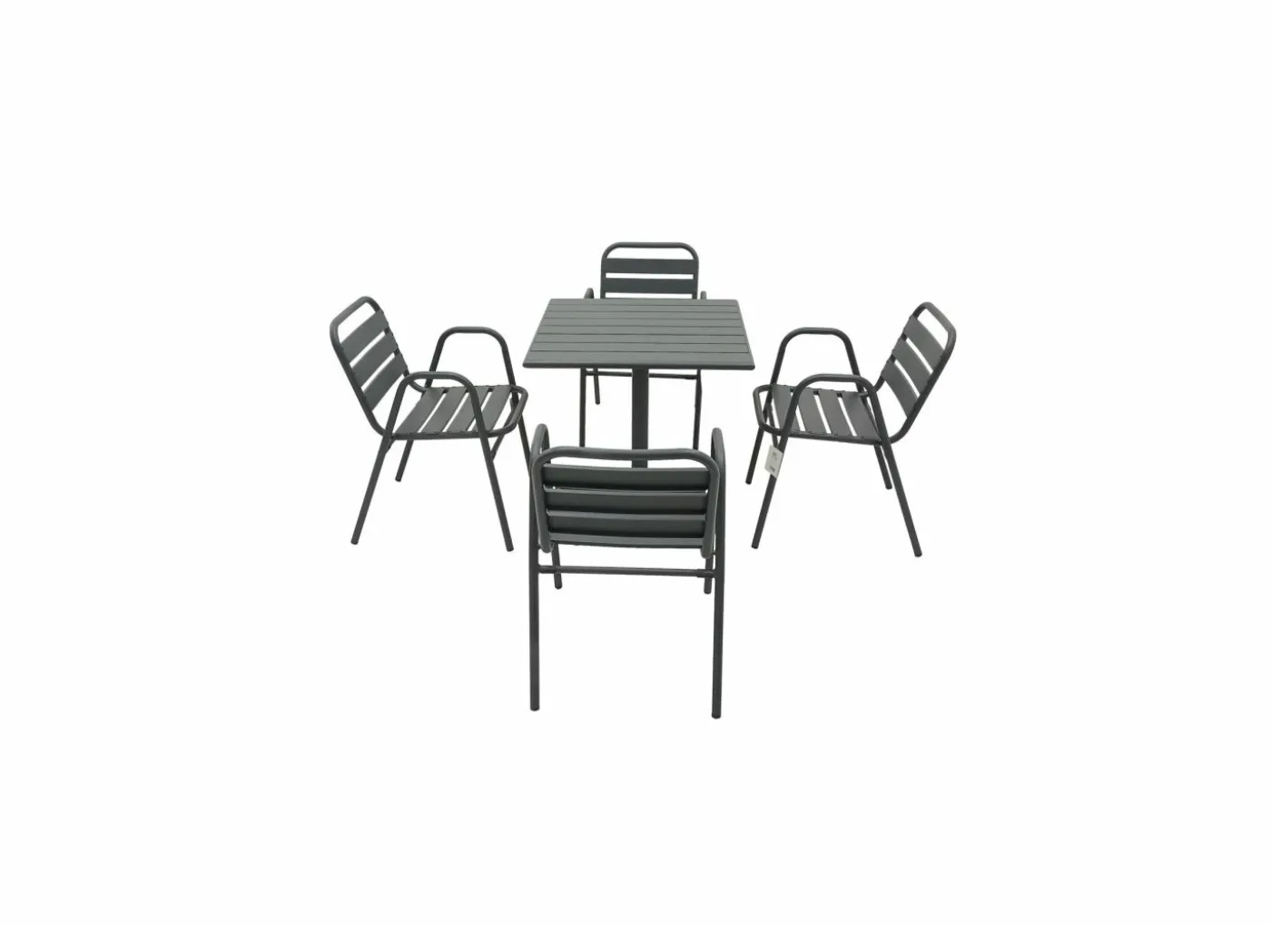 Tuintafel Lush 70x70x72cm - aluminium - antraciet