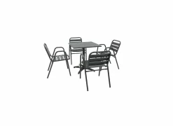 Tuintafel Lush 70x70x72cm - aluminium - antraciet