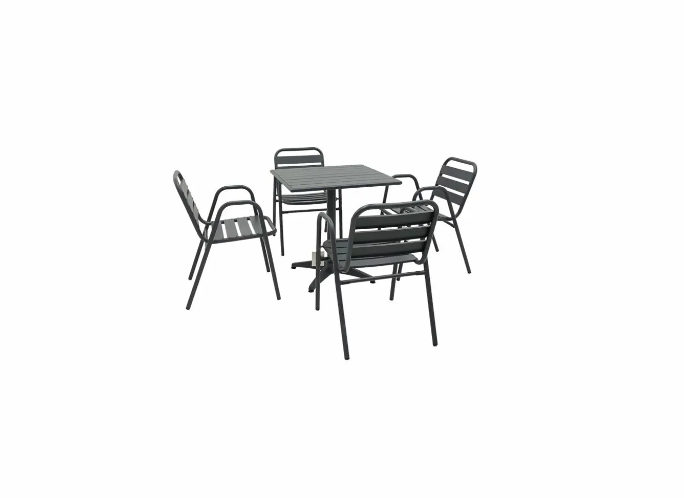 Tuintafel Lush 70x70x72cm - aluminium - antraciet