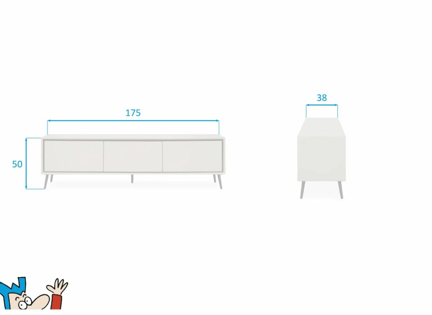 Tv-meubel Arona 175cm - melamine - capuccino