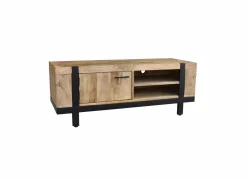Tv-meubel Chaparral 125cm - mango massief - naturel & zwart