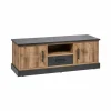 Tv-meubel 142cm - decor - bruin & zwart